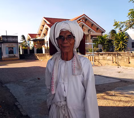 Ông Đạo Văn Tùng, hậu duệ vua Chăm ở Ninh Thuận.
