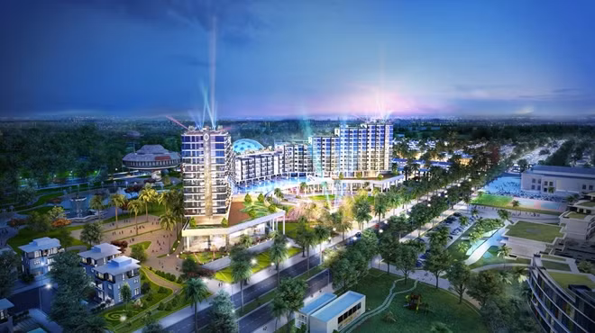 Khu đô thị du lịch sinh thái Nhơn Hội có tổng diện tích 602 ha, quy mô dân số hơn 71.000 người