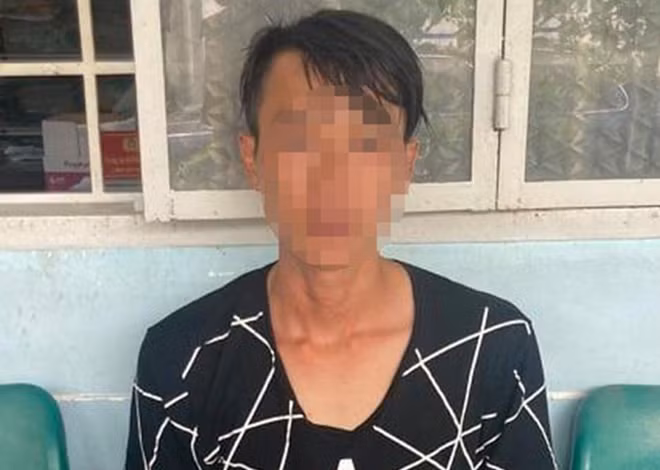Đối tượng Hải sau khi bị bắt giữ.