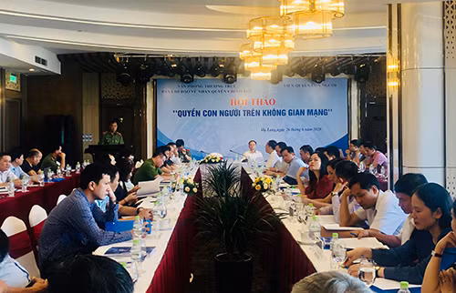 Hội thảo Quyền con người trên không gian mạng ngày 26/6/2020.