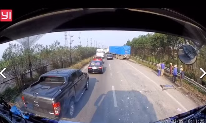 Hiện trường vụ tai nạn.