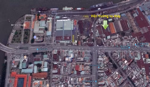 Khu vực xảy ra vụ cháy.