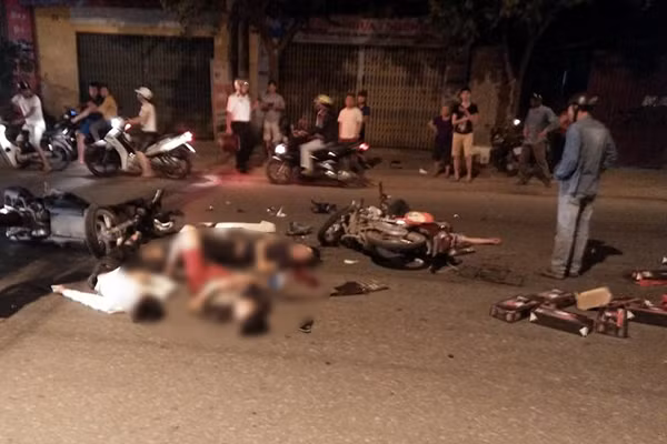 Hiện trường vụ tai nạn. Ảnh: T.Phạm