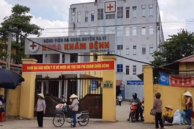 BV đa khoa huyện Ba Vì nơi xảy ra sự việc trao nhầm con 6 năm trước