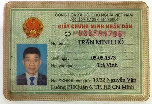 Chứng minh nhân dân giả đối tượng Tuấn dùng để trốn truy nã Chứng minh nhân dân giả đối tượng Tuấn dùng để trốn truy nã