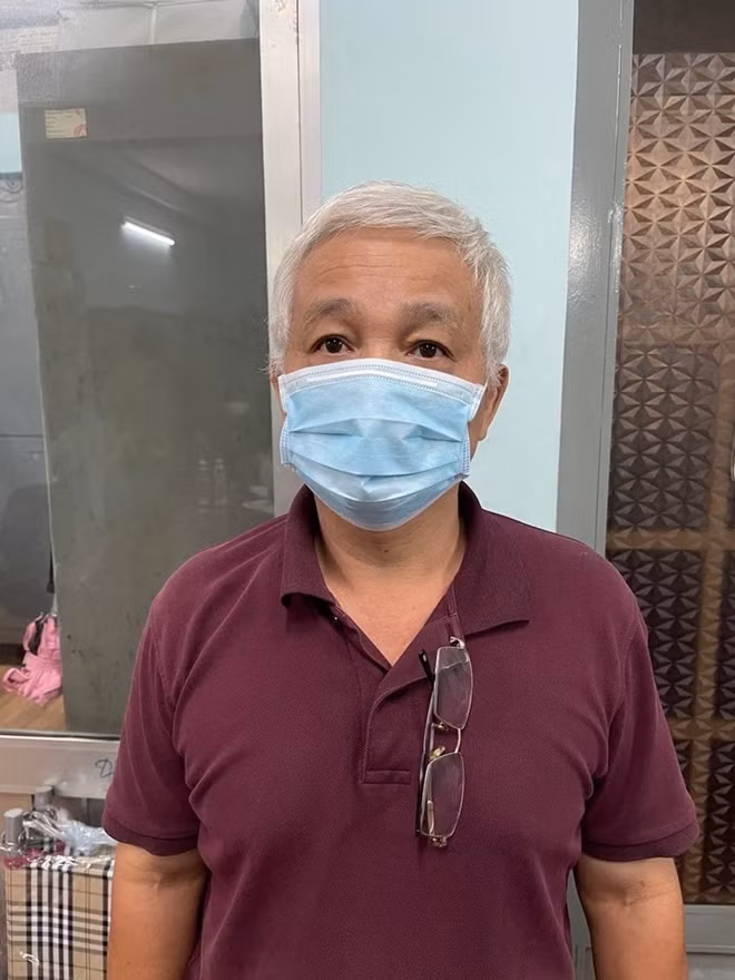 Đối tượng Phan Hữu Diệp Anh tại cơ quan Công an.