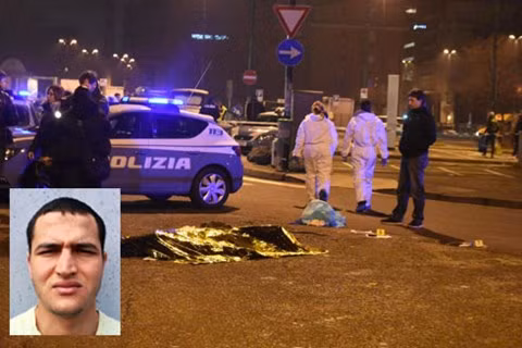 Anis Amri bị cảnh sát bắn hạ ở Milan.