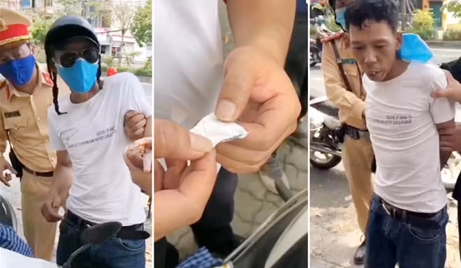 Đối tượng Cao Văn Phong bị khống chế.