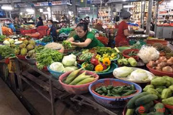 Các mặt hàng nhu yếu phẩm thiết yếu cơ bản đã trở lại ổn định, riêng mặt hàng rau xanh vẫn còn ít và khan hiếm. Ảnh minh hoạ