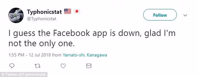 Status được một người dùng đăng tải lên Twitter