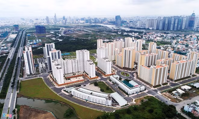 Những hình ảnh “vắng hoe” tại khu tái định cư Bình Khánh, quận 2 dù nhiều khu căn hộ đã hoàn chỉnh.