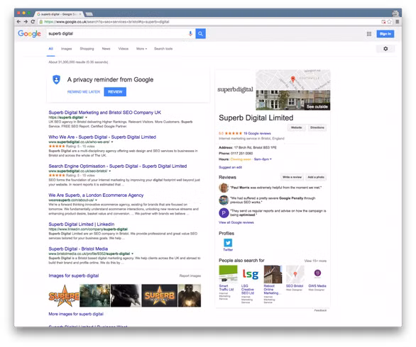Công cụ tìm kiếm của Google.