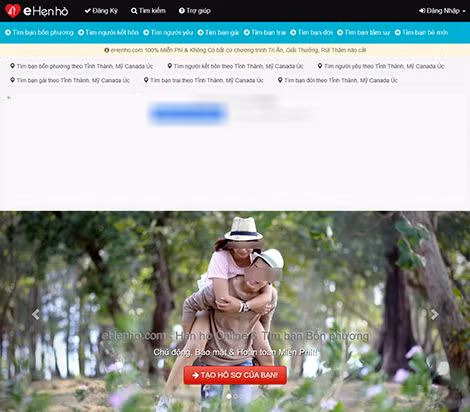 Trang web ehenho là nơi các nạn nhân quen đối tượng S.