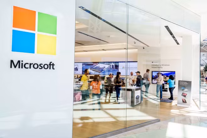 Một cửa hàng Microsoft Store.