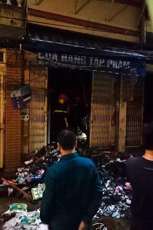 Hiện trường vụ cháy. Ảnh: L.H.