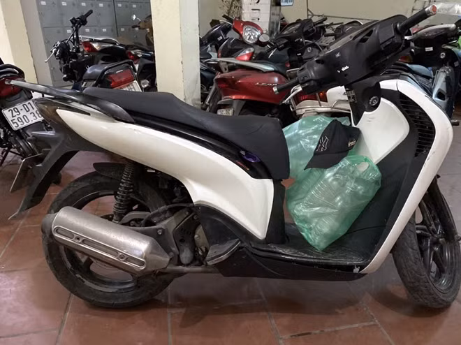 Chiếc xe máy được tổ công tác Y24/141 phát hiện là tang vật trộm cắp.