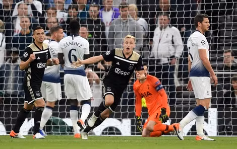 Ajax tràn đầy hy vọng lọt vào chung kết Champions League sau trận thắng Tottenham.