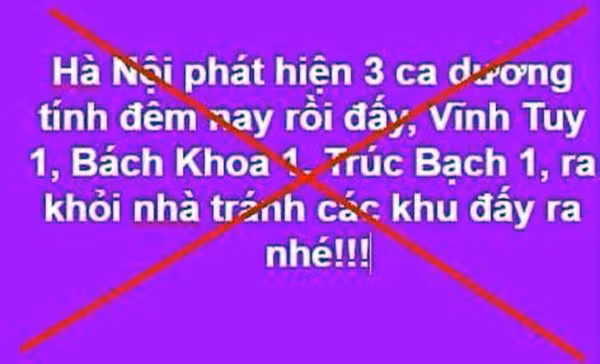 Thông tin sai về COVID-19 được các đối tượng đăng lên mạng xã hội.
