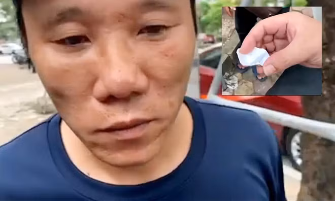 Trịnh Đăng Thủy bị bắt với ma túy heroin trong ví.