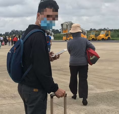 Một trong những chuyến đi trên hành trình mưu sinh xa xứ của Hoàng.