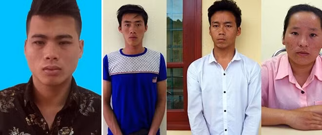 Trần Đức Anh và các đối tượng trong đường dây mua bán người.
