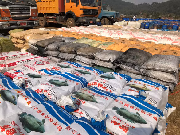 Một lượng lớn ma túy bị thu giữ ở bang Shan.