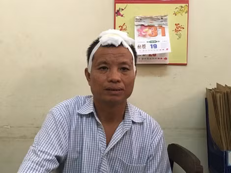 Đối tượng Nguyễn Xuân Tiến tại cơ quan điều tra.