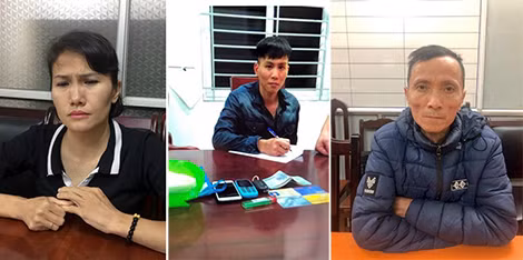 Đối tượng Quách Thị Ninh, Lê Minh Đức và Nguyễn Đức Thọ. Đối tượng Quách Thị Ninh, Lê Minh Đức và Nguyễn Đức Thọ.