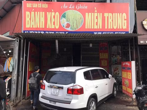 Quán bánh xèo đóng cửa sau khi xảy ra vụ việc.
