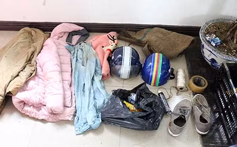 Tang vật các đối tượng thực hiện dàn dựng vụ bắt cóc chị Trần Minh Bảo T.
