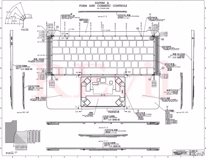 Một trong những bản vẽ được nhóm tin tặc Revil công bố, đe dọa Apple.