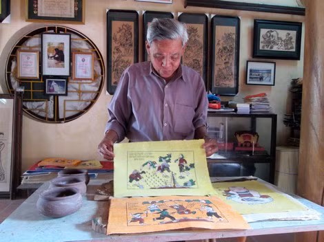 Tranh dân gian Đông Hồ của nghệ nhân Nguyễn Đăng Chế có nhiều đề tài khác nhau: chiến tranh, sản xuất, thiên nhiên, quê hương…