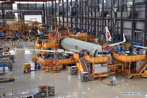 Nhà máy lắp ráp máy bay của Airbus tại Thiên Tân bắt đầu hoạt động trở lại.
