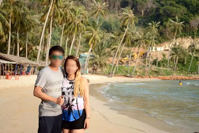 Hình ảnh cặp tình nhân anh Nghiêm và chị Trâm - nguồn từ facebook chị Trâm