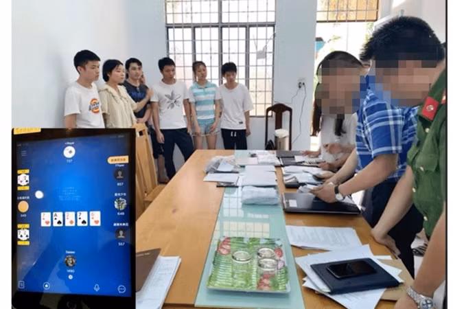 Các đối tượng tại cơ quan điều tra.
