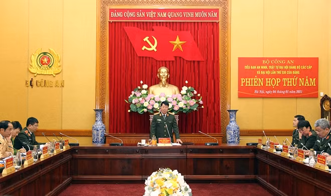 Thứ trưởng Bùi Văn Nam chủ trì Phiên họp thứ 5 của Tiểu ban an ninh, trật tự Đại hội đảng bộ các cấp và Đại hội lần thứ XIII của Đảng (ngày 4/1/2021).