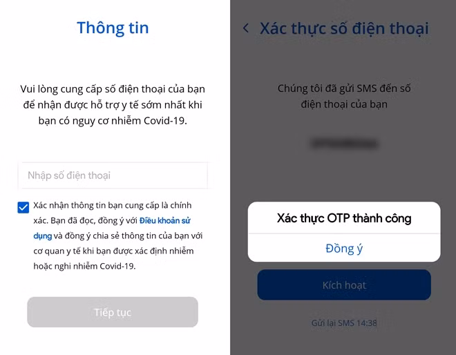 Sau khi cài đặt thành công ứng dụng về thiết bị của mình, người dùng cần thực hiện bước thứ hai là đăng ký số điện thoại đang sử dụng để xác thực, qua đó kích hoạt ứng dụng.