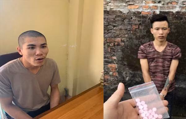 Nguyễn Văn Đông (trái), Phạm Sơn Hà và tang vật. Nguyễn Văn Đông (trái), Phạm Sơn Hà và tang vật.