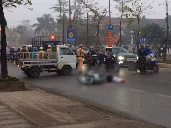 Hiện trường tai nạn. Ảnh: T.Phùng