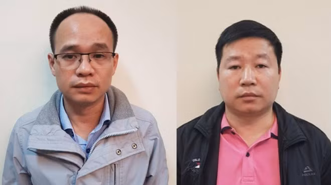 Hai bị can Chu Bá Toàn và Hoàng Thanh Sơn.