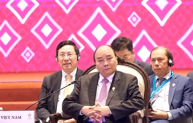 Thủ tướng Nguyễn Xuân Phúc dự Hội nghị Cấp cao Đông Á lần thứ 14. (Ảnh: Thống Nhất/TTXVN)
