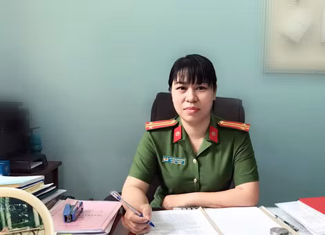 Trung tá Nguyễn Thị Thanh Bình.