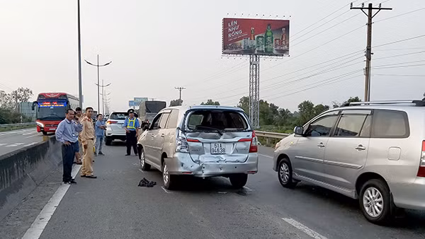 Hiện trường vụ tai nạn.