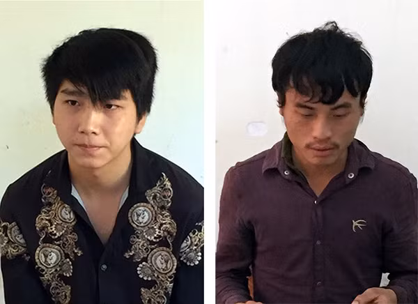 Bị can Hầu Văn Tiến và Lầu Văn Bài.