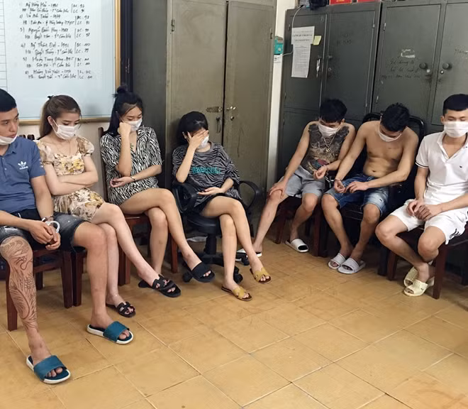Các đối tượng bị bắt giữ.
