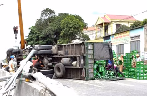 Hiện trường vụ tai nạn.