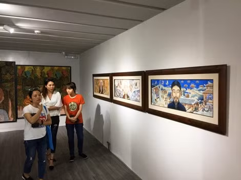 Một số tác phẩm của các họa sĩ thuộc thế hệ tầng Ba.