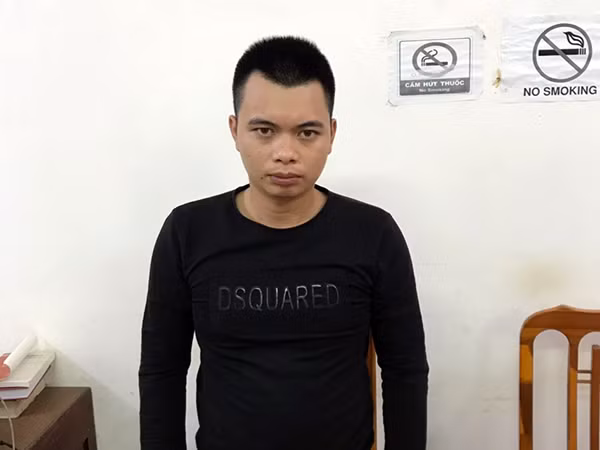 Đối tượng Hà Phúc Đạt tại cơ quan Công an.