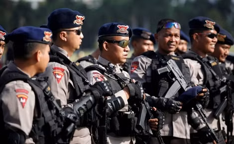 Cảnh sát Indonesia đang tăng cường tuần tra chống khủng bố.