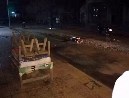 Hiện trường nơi anh Toàn bị chém tử vong.